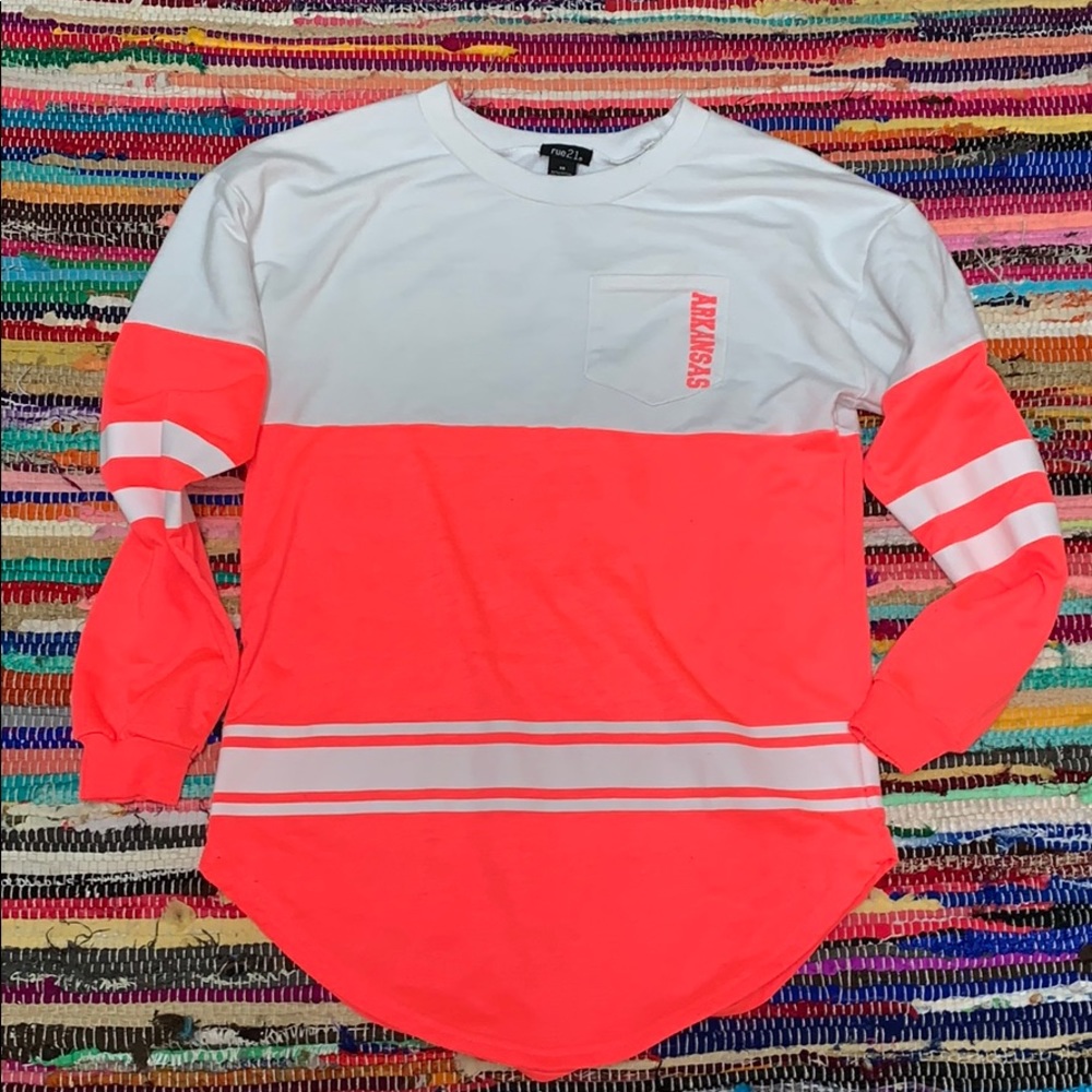 🆕florescent “Arkansas” sequin long sleeve / XS